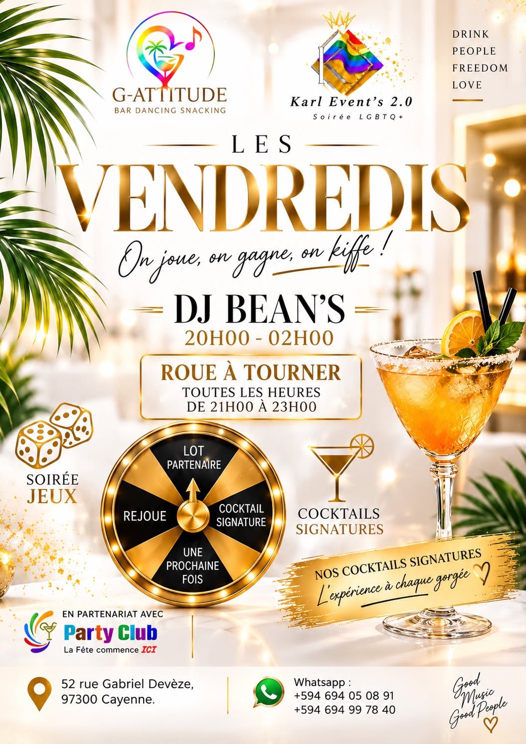 🌈LES VENDREDIS JEUX, DJ, COCKTAILS ON KIFFE